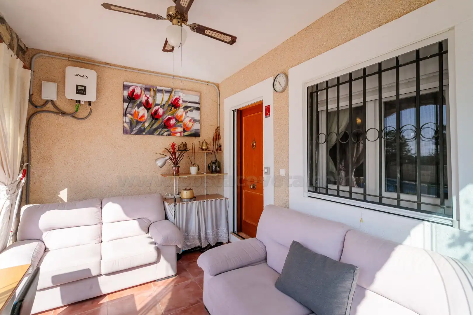 Sala d'estar de Casa adosada en venda en Aigües amb Aire condicionat, Terrassa i Traster