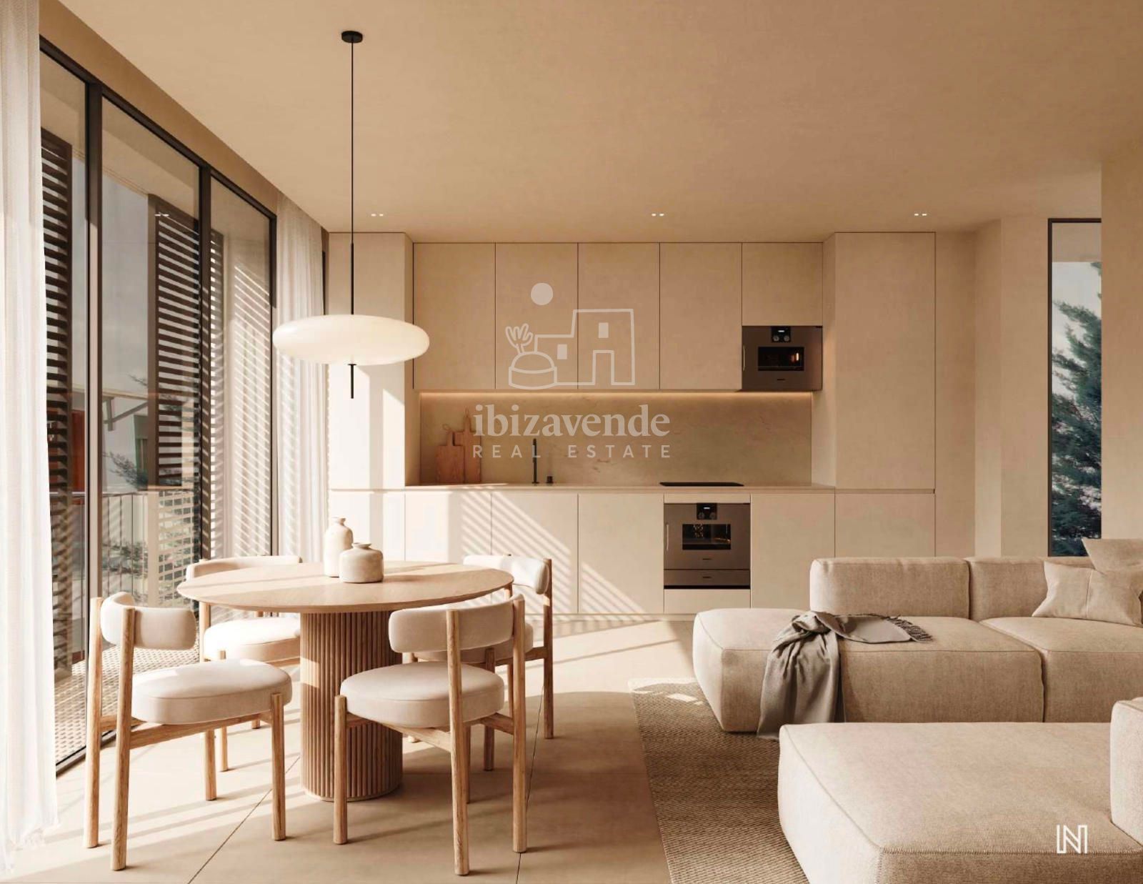 Living room of Flat for sale in Santa Eulària des Riu  with Air Conditioner, Heating and Private garden