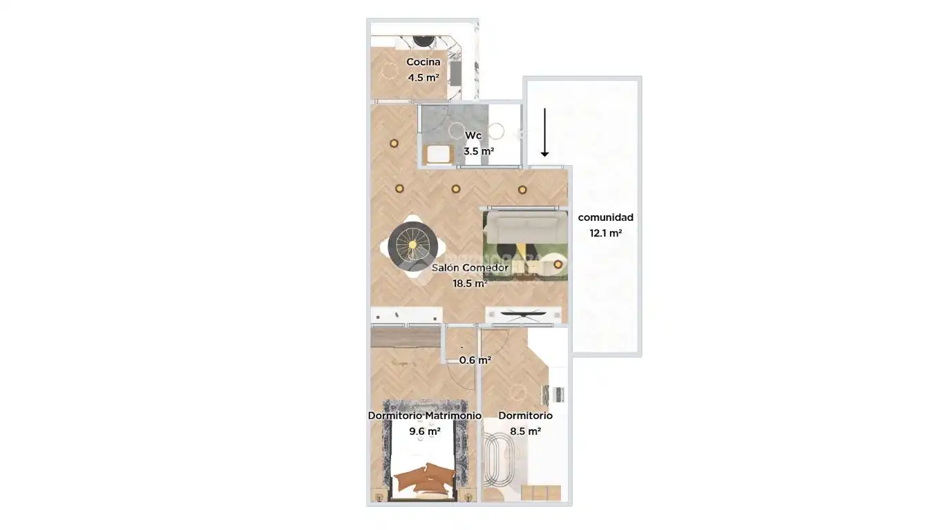 Estudio en venta en Sant Adrià de Besòs