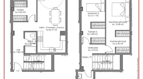 DUPLEX DE 3 HABITACIONES DE OBRA NUEVA