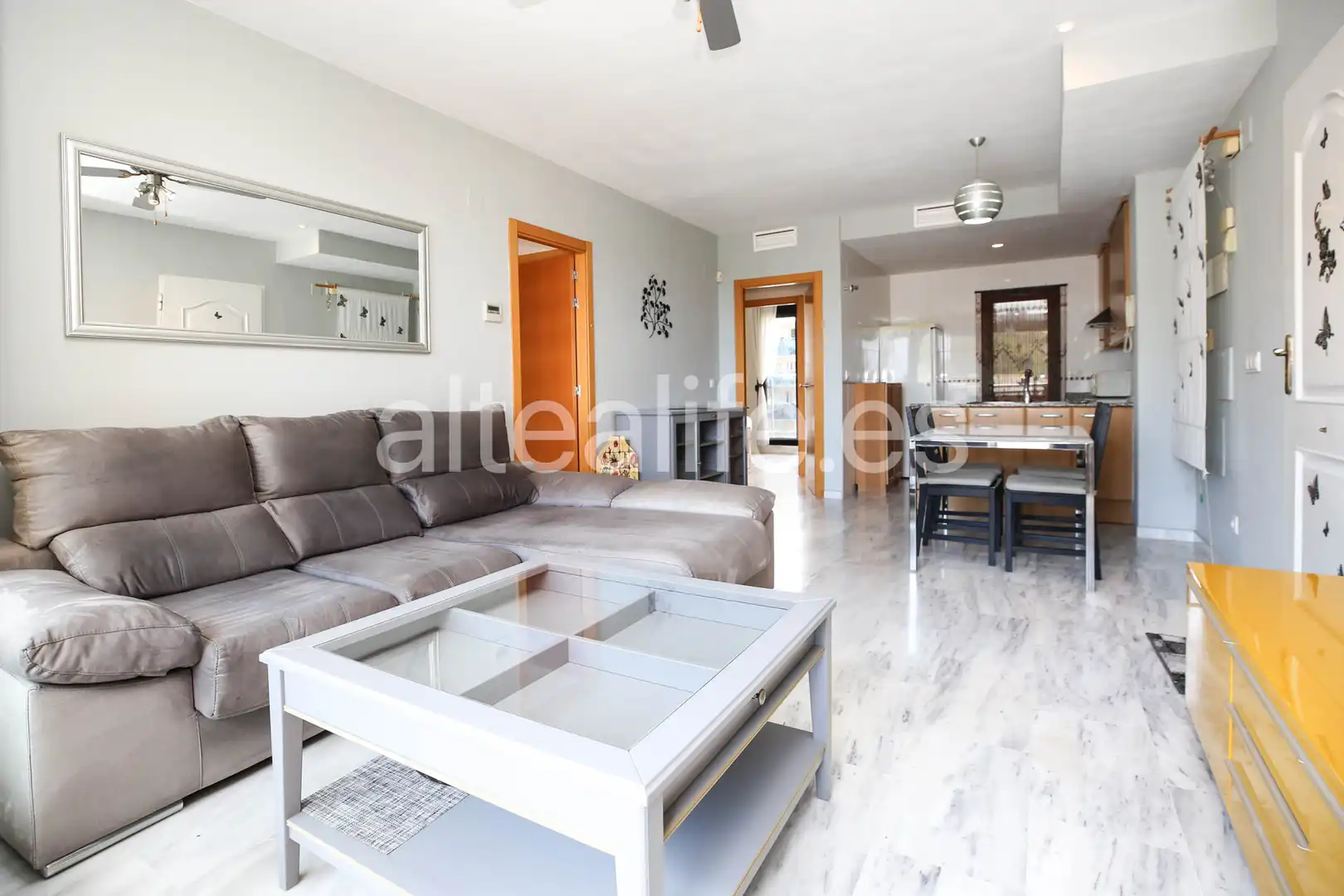 Living room of Apartments for sale in Villajoyosa / La Vila Joiosa  with Air Conditioner, Heating and Terrace