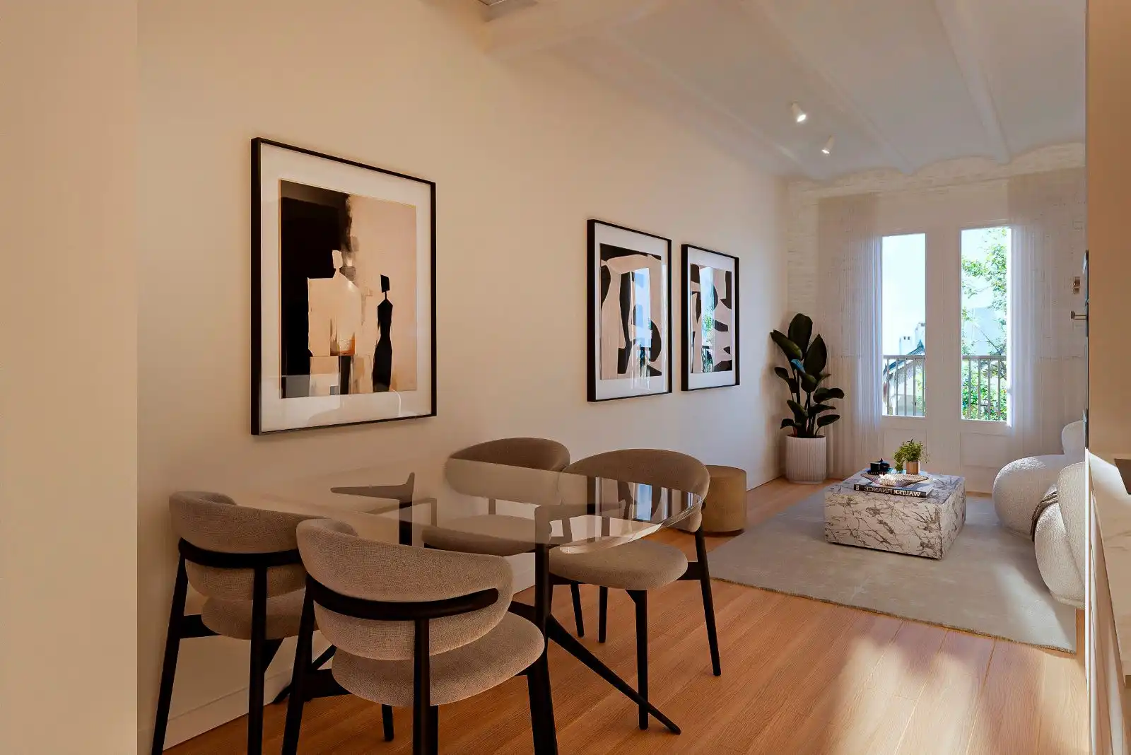 Comedor de Piso en venta en Barcelona con Parquet y Balcón