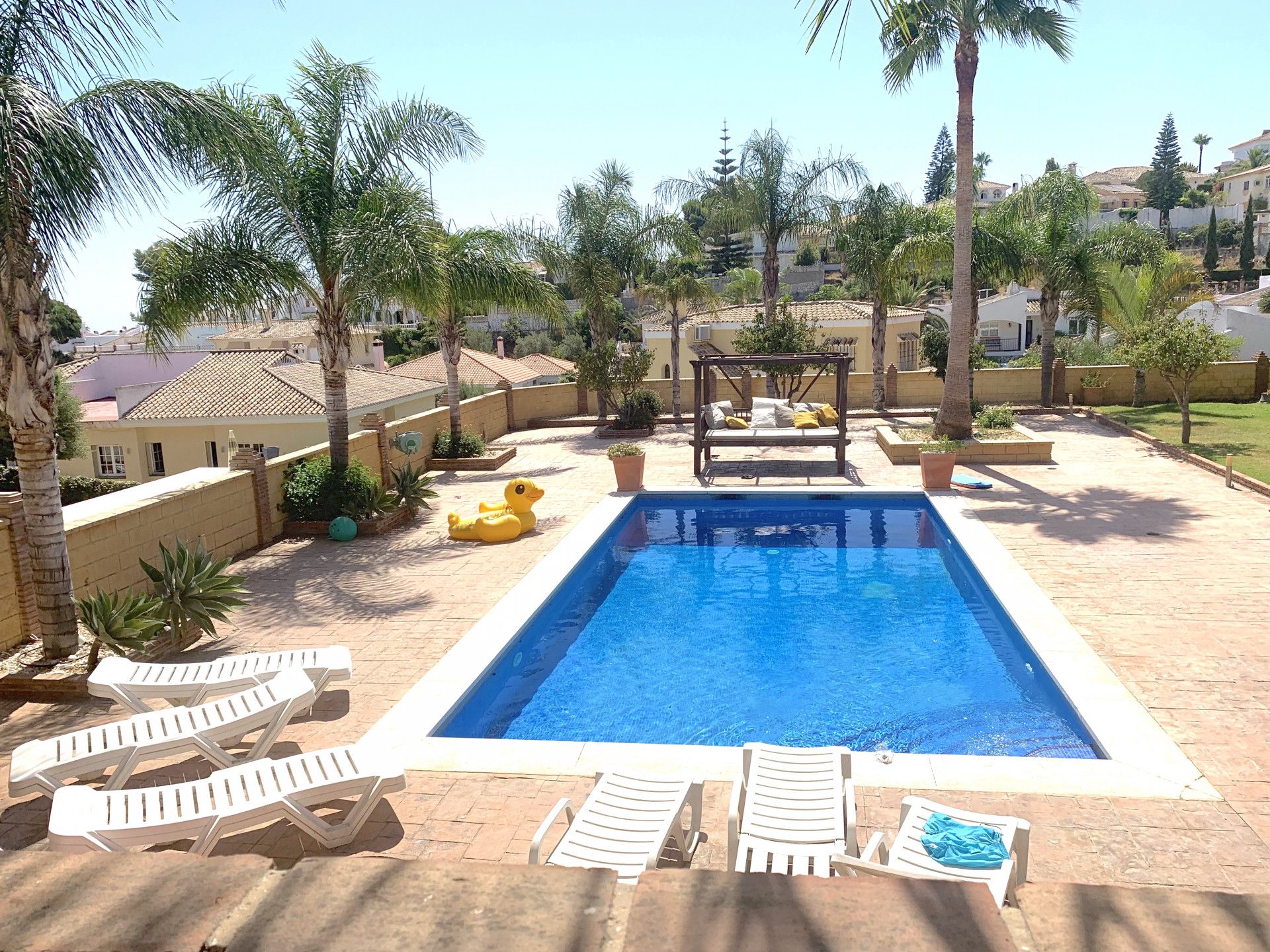 Piscina de Casa o xalet de lloguer en Mijas amb Aire condicionat, Jardí privat i Terrassa