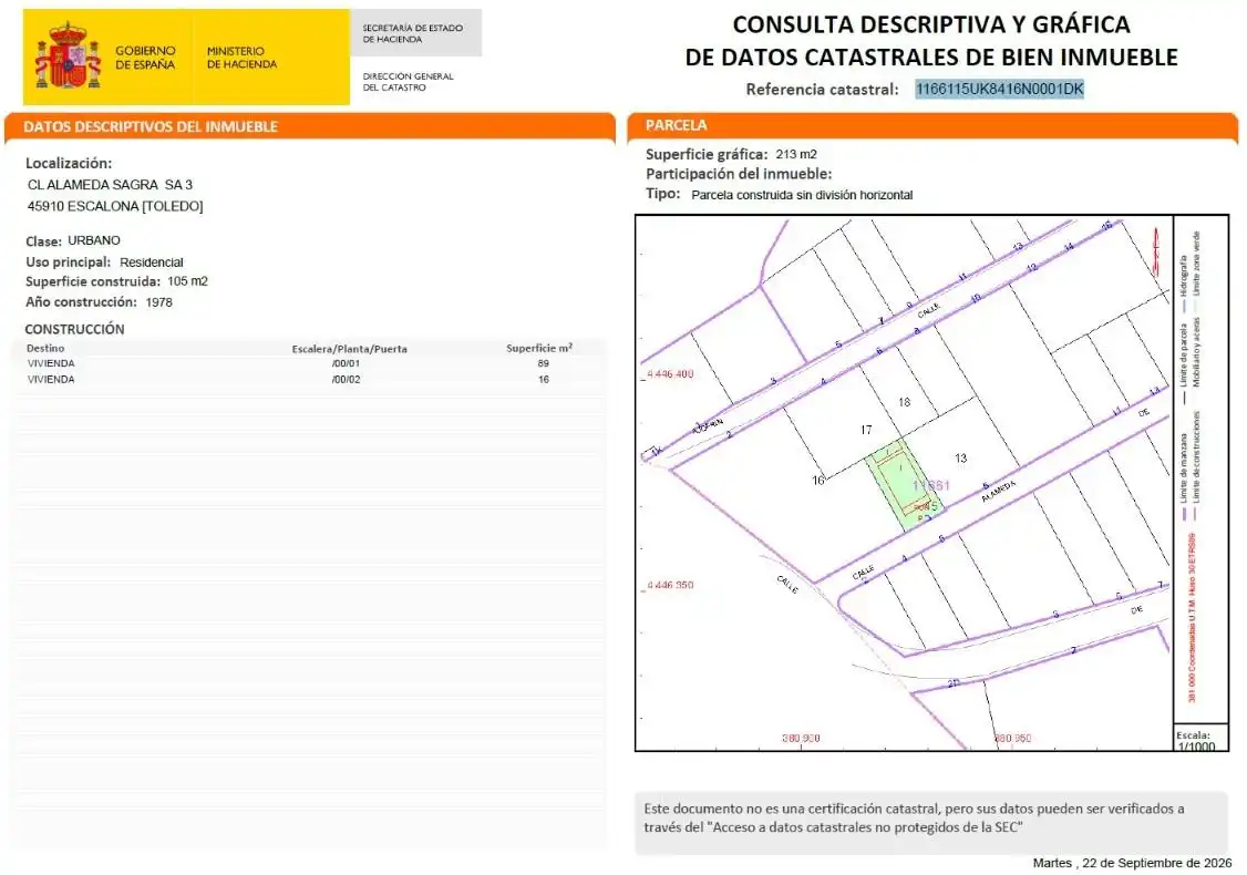 Flat for sale in Escalona, Toledo