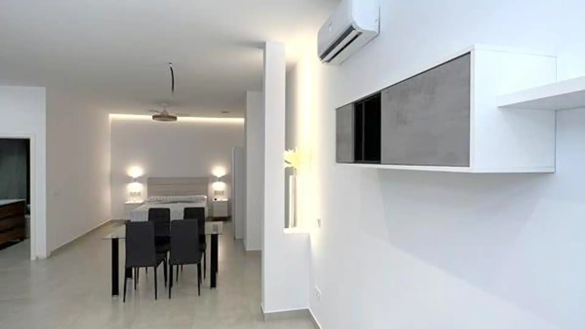 Sala de estar de Piso de alquiler en Málaga Capital con Aire acondicionado, Calefacción y Amueblado