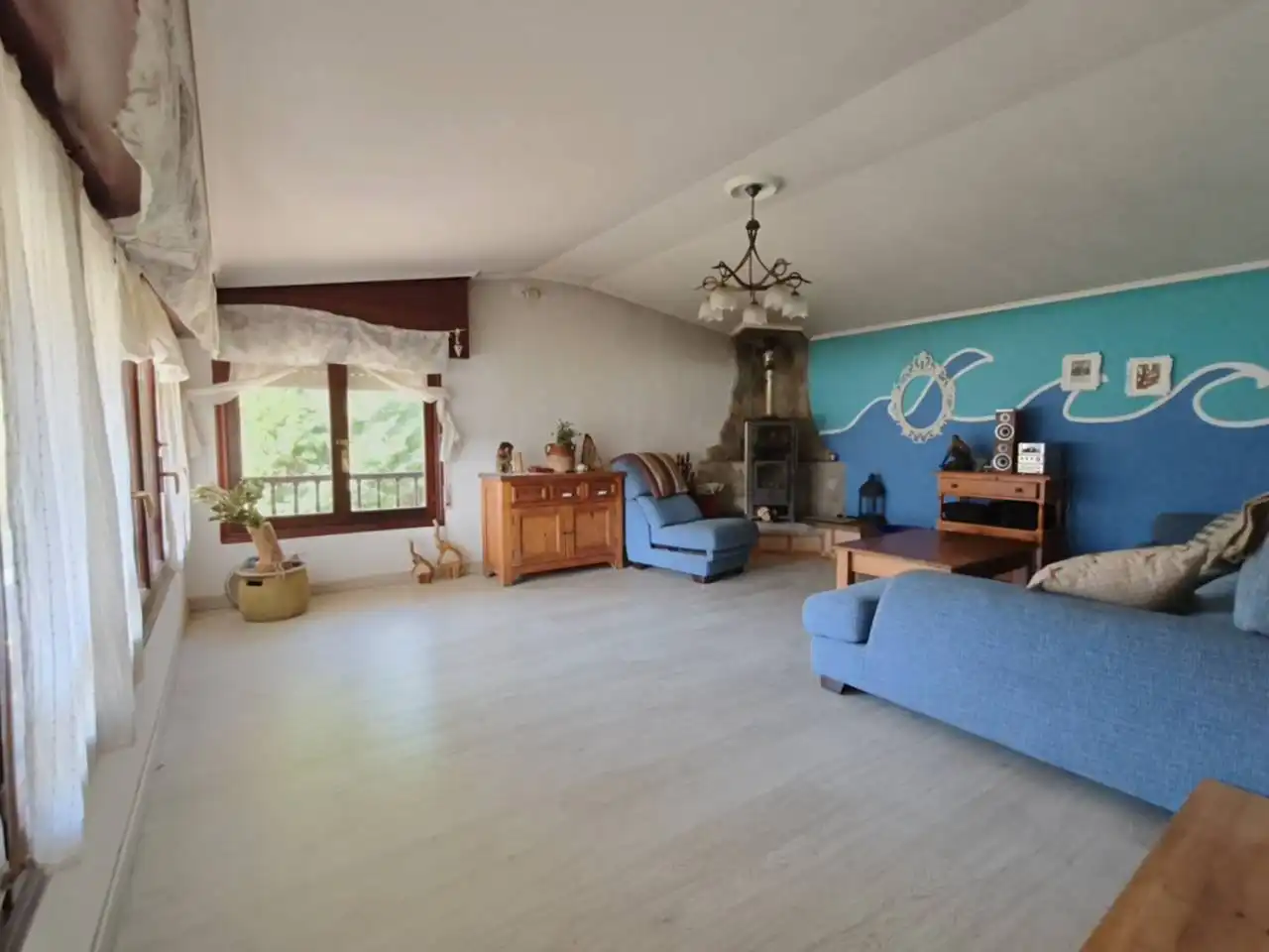 Sala d'estar de Casa o xalet en venda en Muskiz amb Jardí privat i Terrassa
