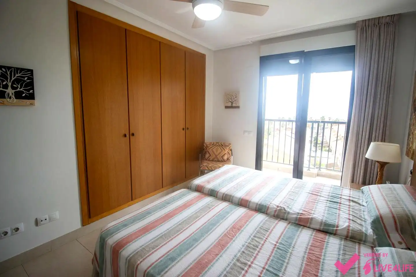 Schlafzimmer von Wohnung zur Miete in Alboraya mit Klimaanlage, Terrasse und Möbliert