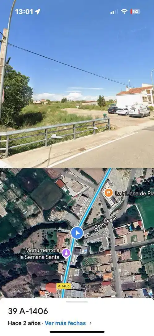 Vista exterior de Terreno en venta en La Puebla de Híjar, Teruel