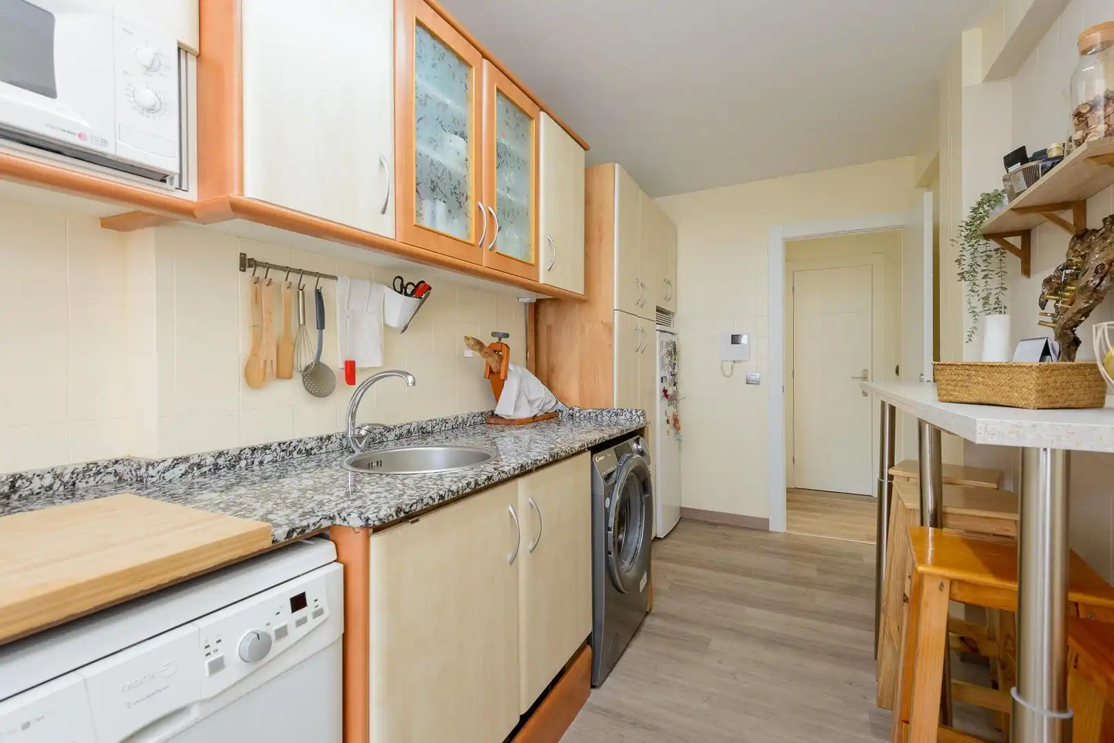Kitchen of Flat for sale in Salas  with Heating, Furnished and Balcony