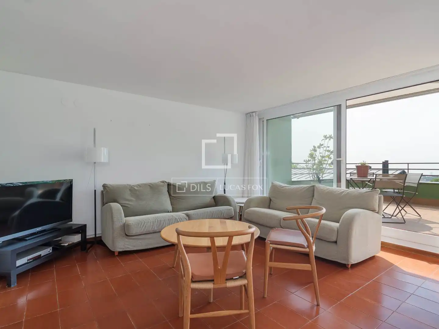 Sala de estar de Casa o chalet de alquiler en Barcelona con Aire acondicionado, Calefacción y Jardín privado