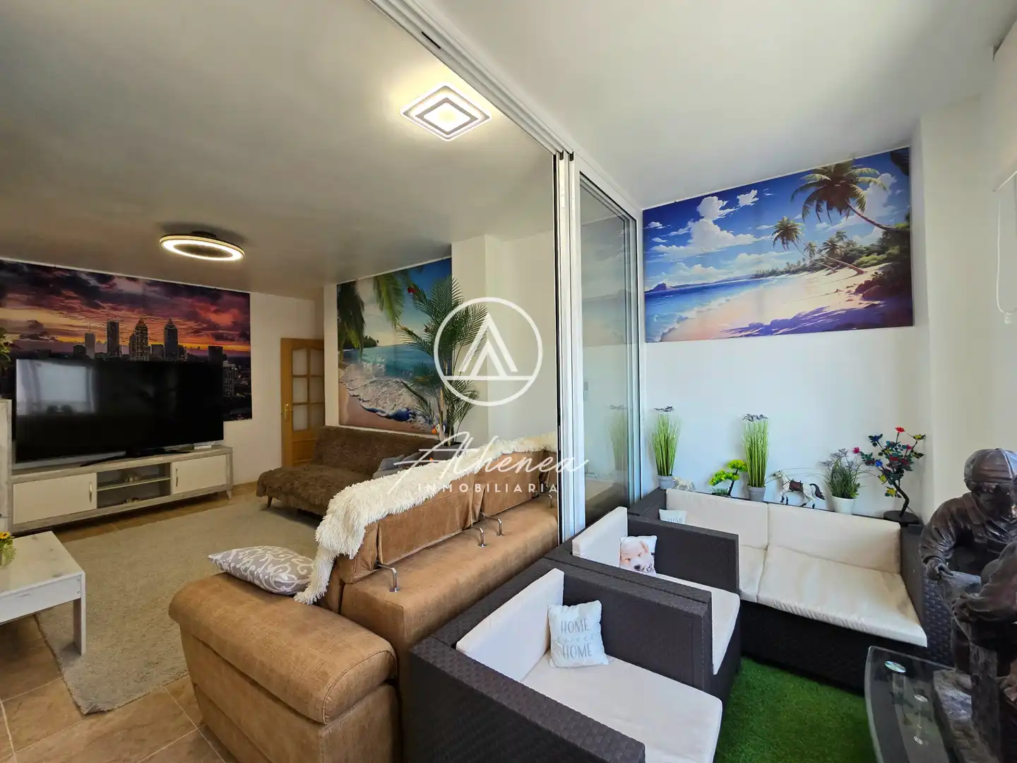 Sala de estar de Piso en venta en Roquetas de Mar con Terraza, Amueblado y Horno
