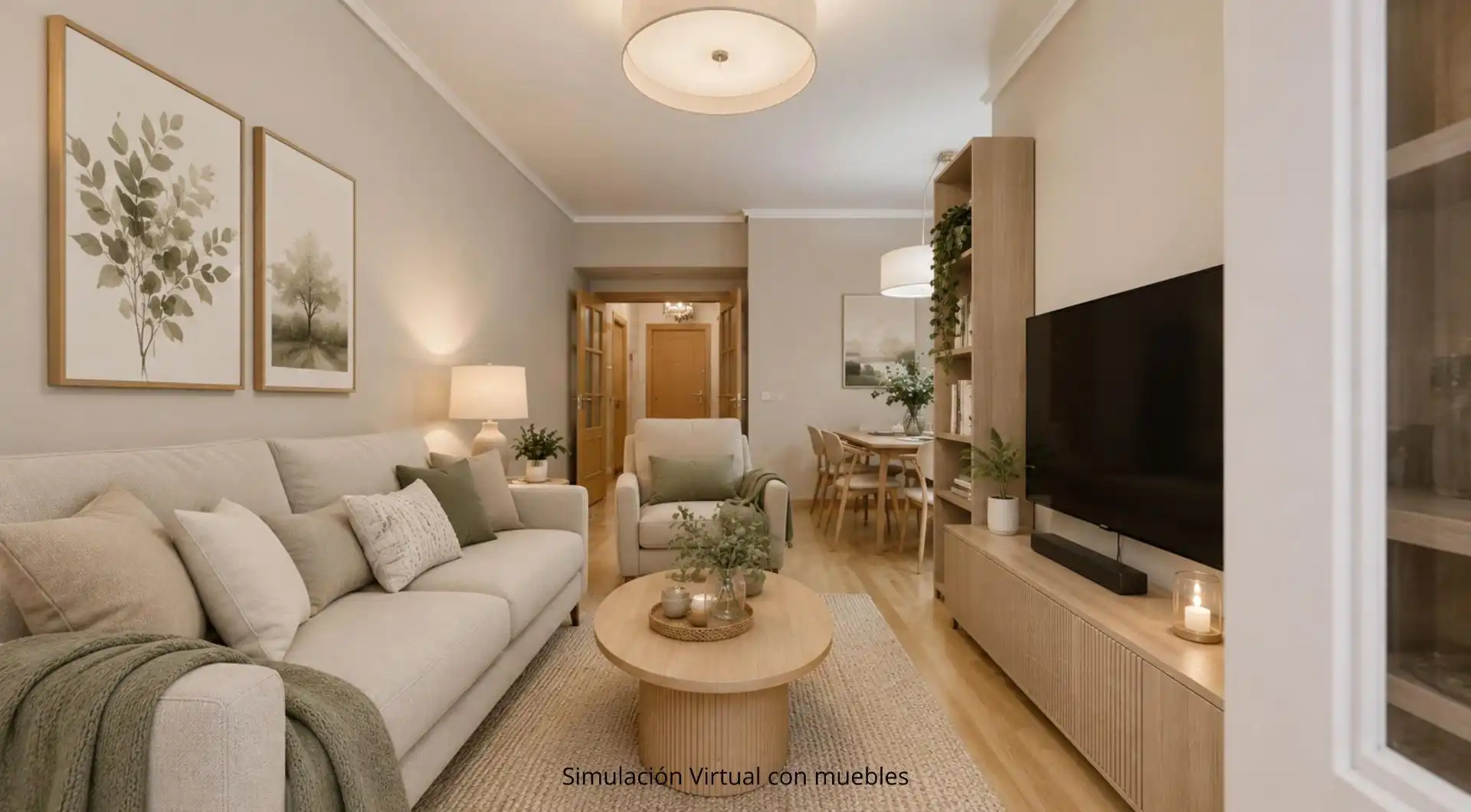 Living room of Flat for sale in Bilbao   with Heating and Balcony