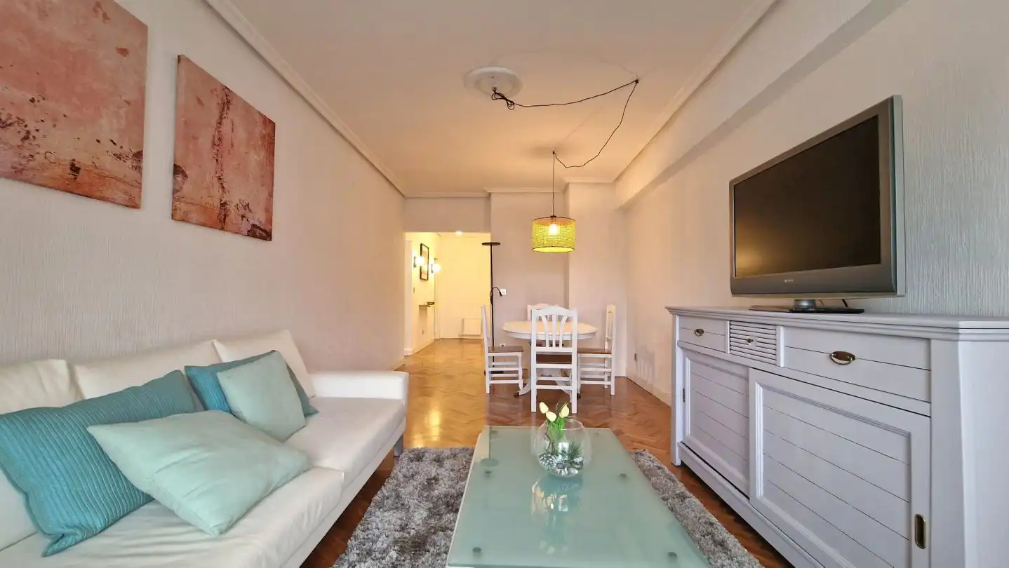 Sala de estar de Piso de alquiler en Donostia - San Sebastián  con Terraza y Balcón