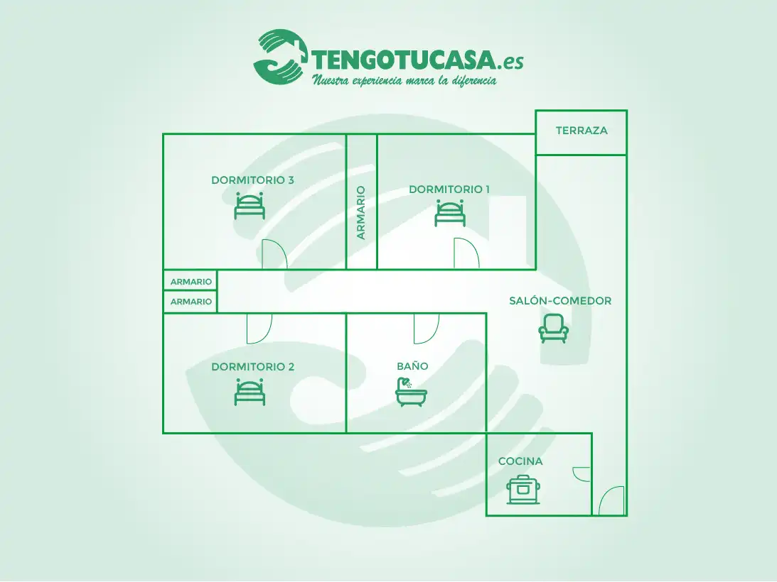 Piso en venta en Madrid con Calefacción, Terraza y Amueblado