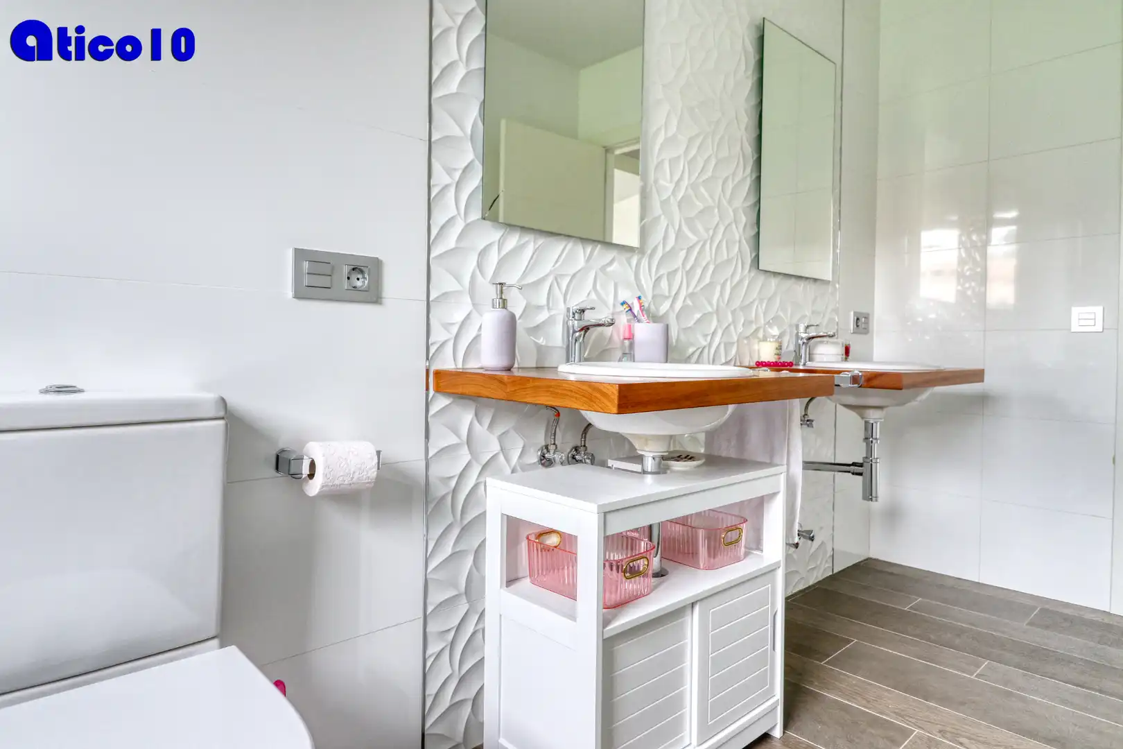 Badezimmer von Haus oder Chalet zum Verkauf in Noreña mit Heizung, Parkett und Abstellraum