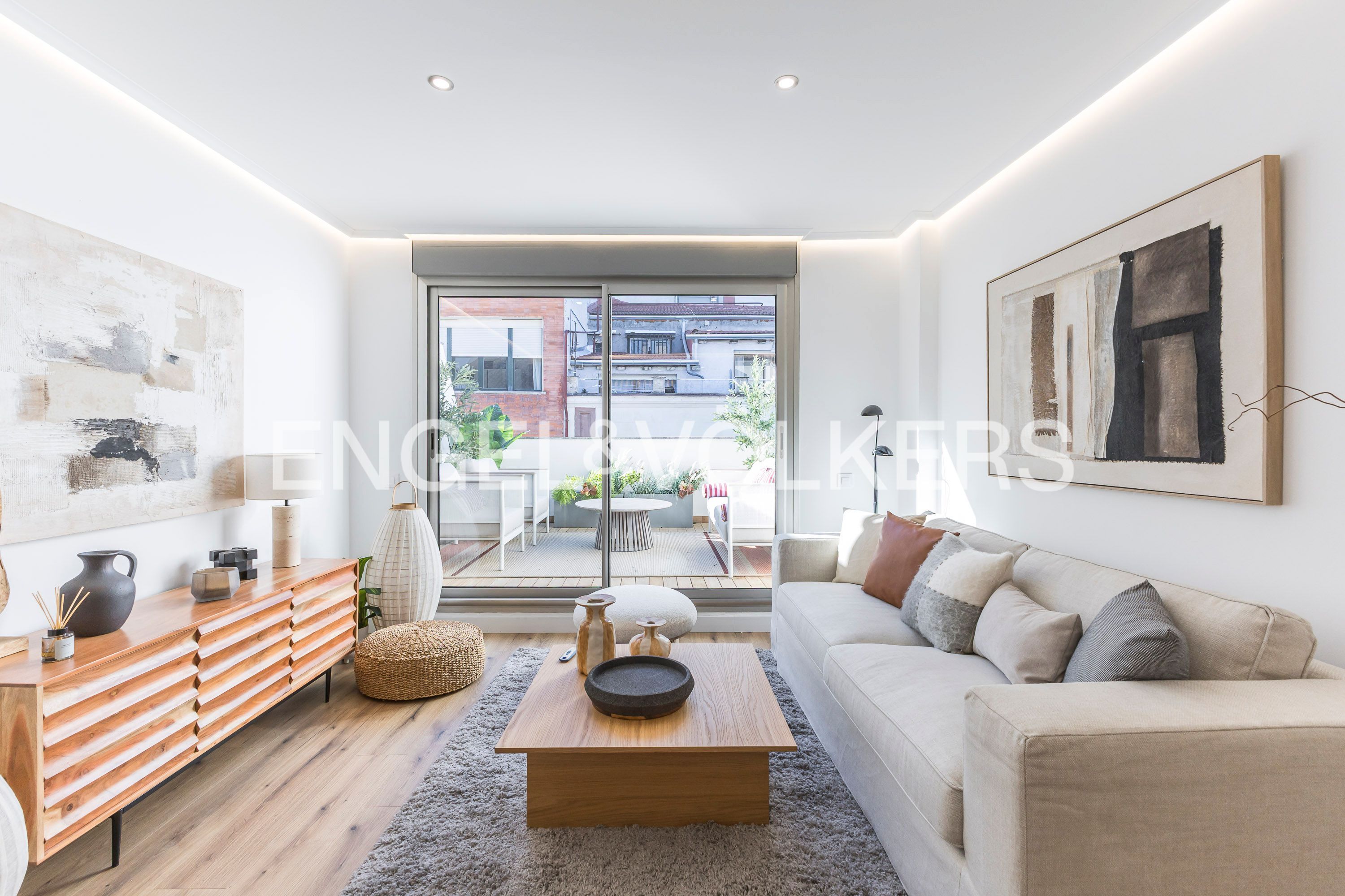 Sala de estar de Ático en venta en  Madrid Capital con Aire acondicionado, Calefacción y Terraza