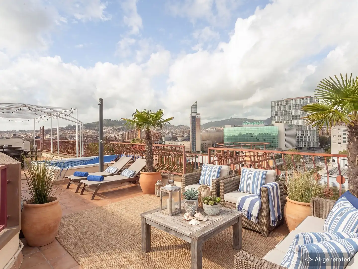 Terrasse von Dachboden zum Verkauf in Barcelona mit Klimaanlage, Heizung und Terrasse