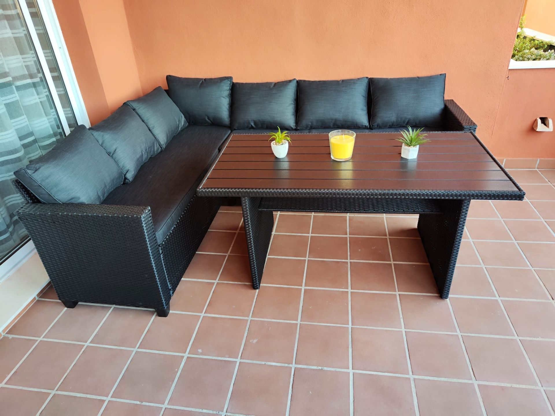 Terraza de Piso de alquiler en Marbella con Aire acondicionado, Terraza y Amueblado
