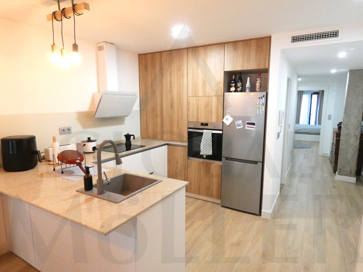 Kitchen of Apartment to rent in Cartagena  with Air Conditioner, Heating and Furnished