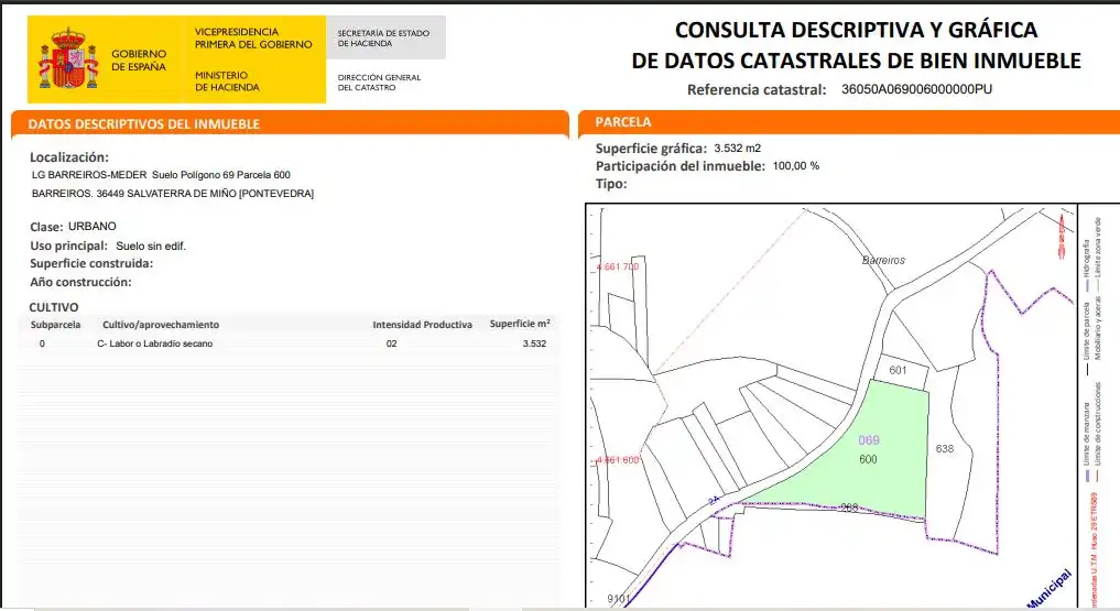 Residential land for sale in Lugar Barreiros, imagen 5