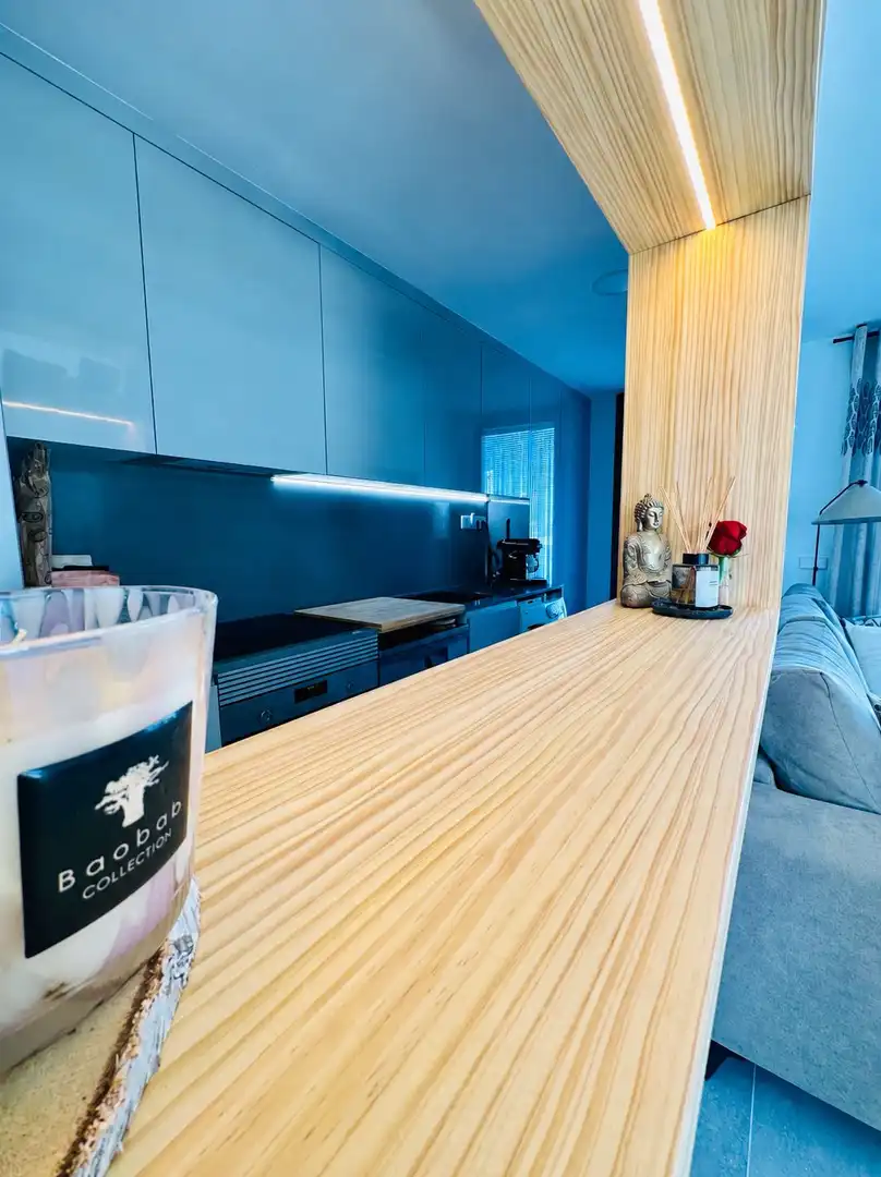 Cocina de Apartamento en venta en Calpe / Calp con Aire acondicionado, Calefacción y Jardín privado