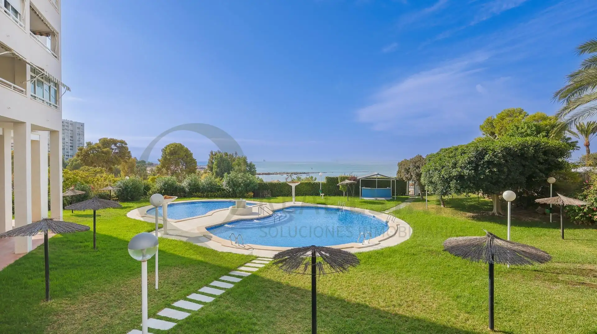Garten von Dachboden zur Miete in Alicante / Alacant mit Klimaanlage, Privatgarten und Terrasse