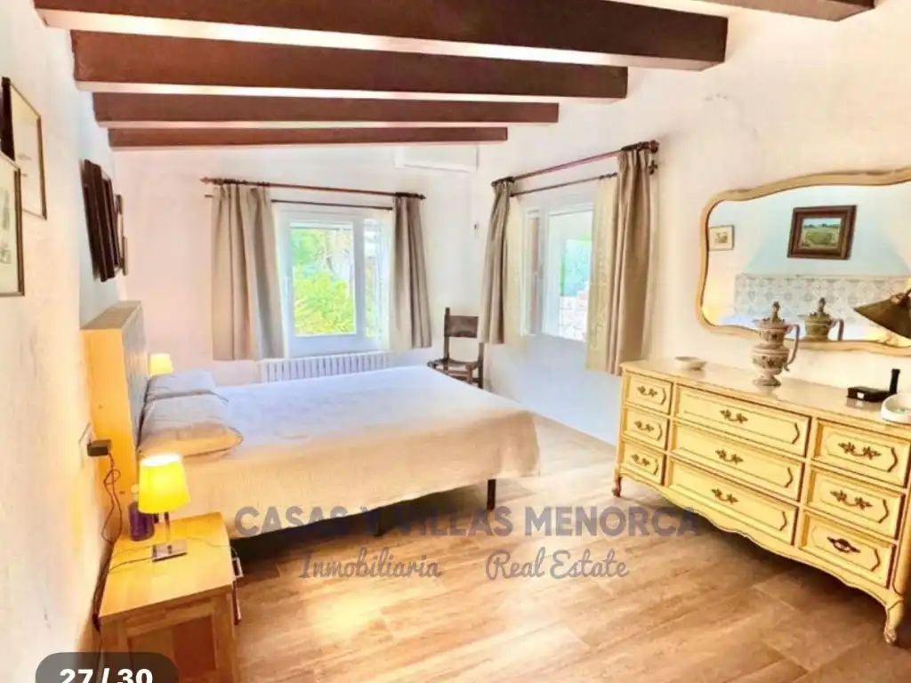 Dormitori de Finca rústica en venda en Sant Lluís amb Jardí privat, Terrassa i Piscina