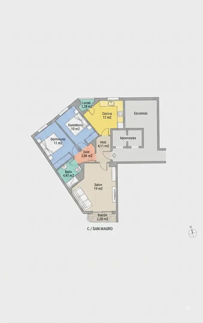 Apartament en venda en Pontevedra Capital  amb Aire condicionat, Calefacció i Traster