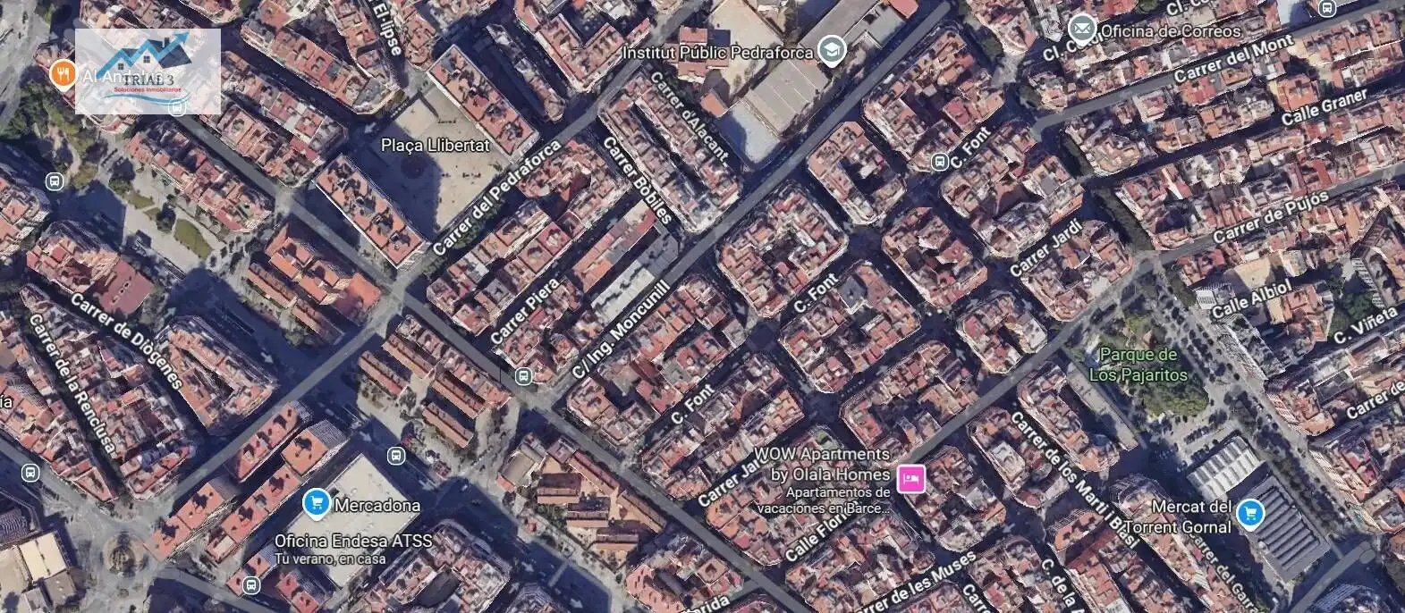 Außenansicht von Wohnung zum Verkauf in L'Hospitalet de Llobregat mit Privatgarten