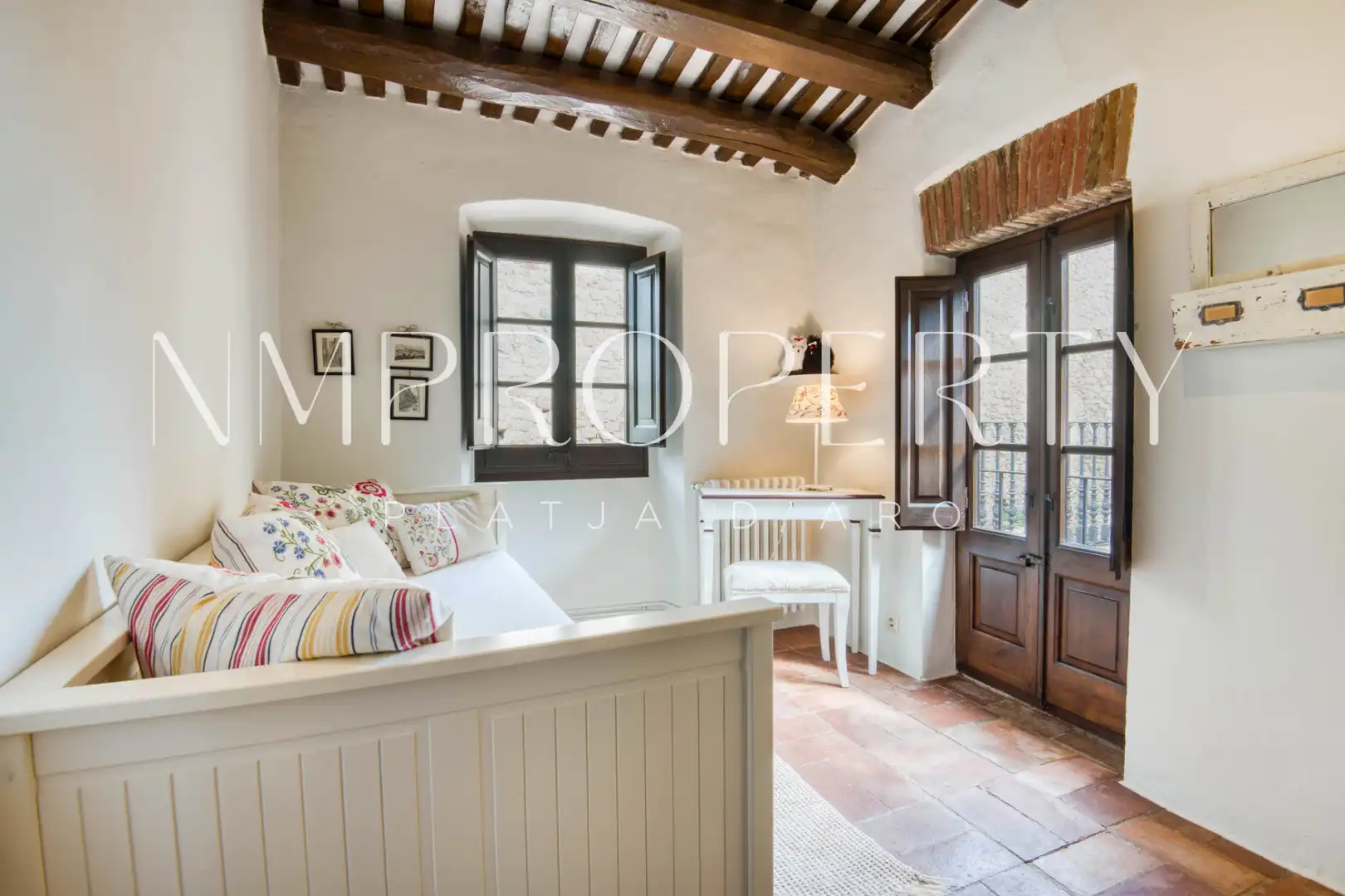 Habitación de Finca rústica de alquiler en Castell d'Aro, Platja d'Aro i s'Agaró con Jardín privado, Terraza y Amueblado