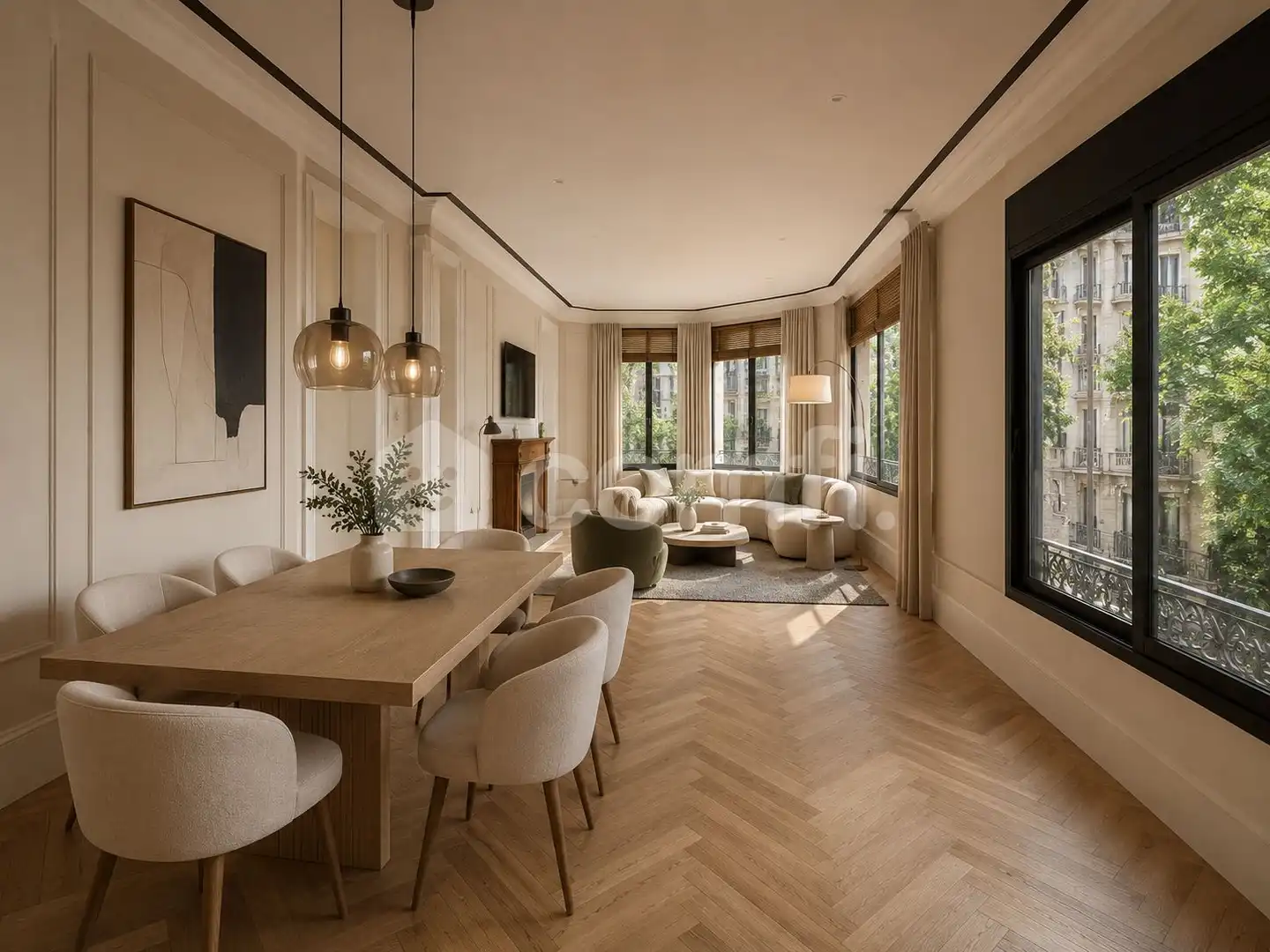Sala d'estar de Pis en venda en Barcelona amb Aire condicionat i Calefacció