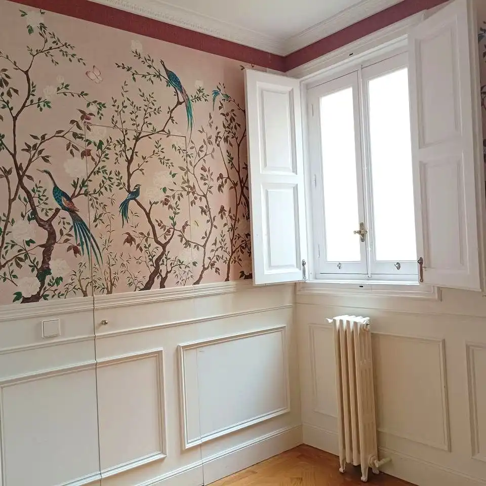 Schlafzimmer von Dachboden zur Miete in Madrid mit Klimaanlage, Heizung und Terrasse
