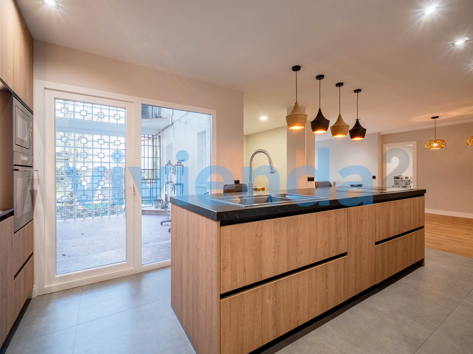 Kitchen of Flat for sale in  Madrid Capital  with Air Conditioner, Heating and Terrace