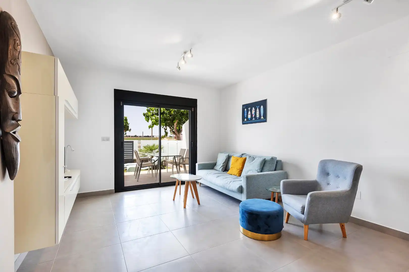 Living room of Ground floor for sale in Pilar de la Horadada  with Air Conditioner, Terrace and Swimming Pool