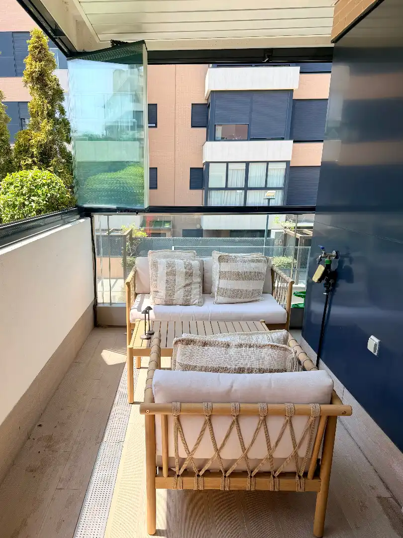 Terrasse von Wohnung zur Miete in La Moraleja mit Klimaanlage, Heizung und Parkett