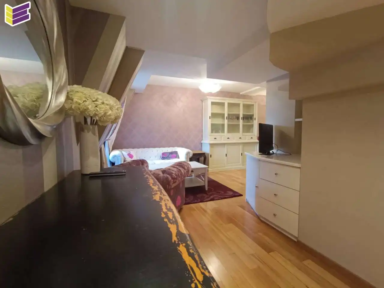 Sala de estar de Dúplex en venta en Mondariz-Balneario con Aire acondicionado, Parquet y Trastero