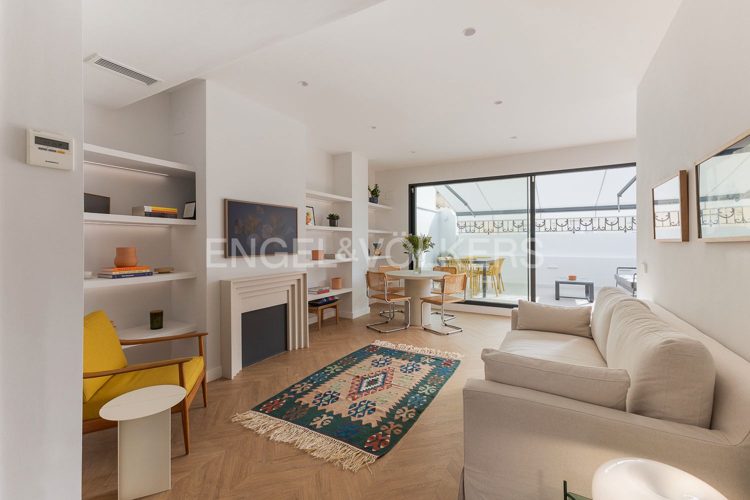 Sala d'estar de Àtic de lloguer en  Valencia Capital amb Aire condicionat, Calefacció i Terrassa
