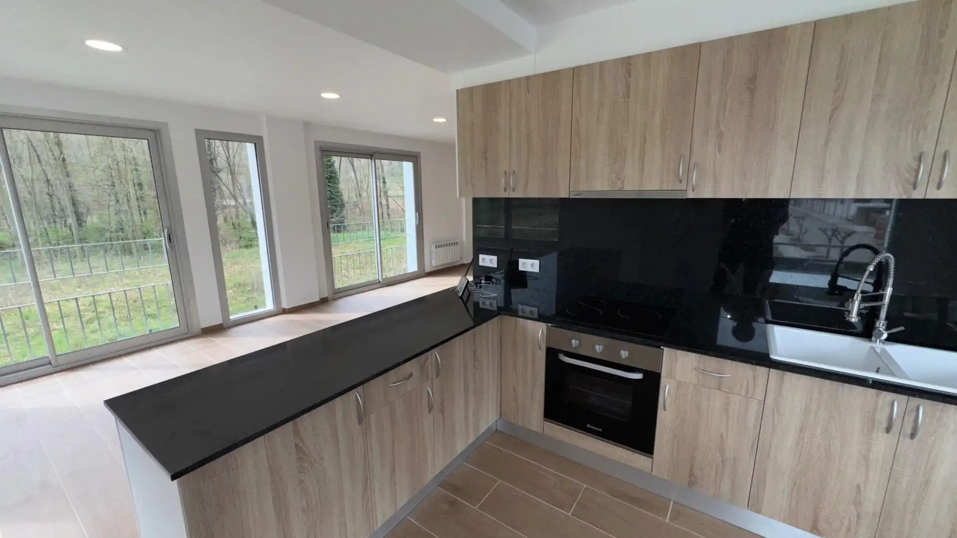 Cocina de Casa o chalet en venta en Sant Feliu de Pallerols con Parquet