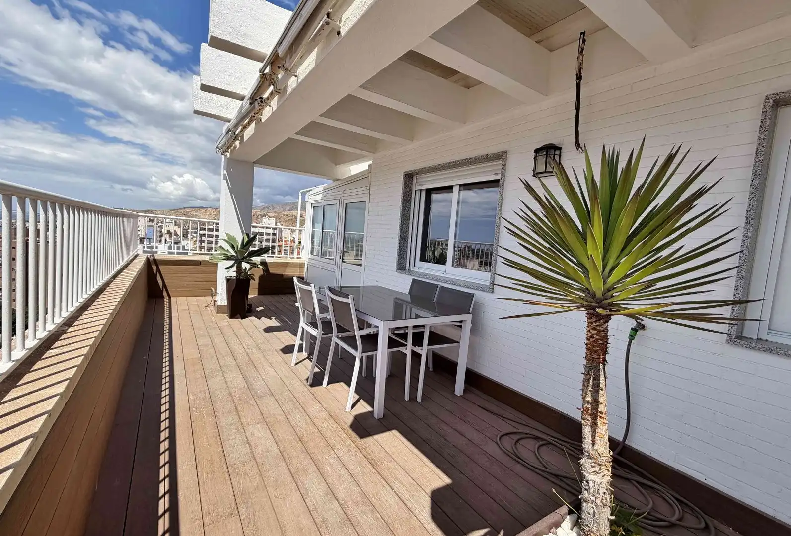 Terrace of Attic for rent in Almería  with Air Conditioner, Heating and Furnished
