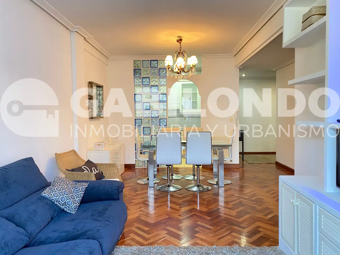 Sala de estar de Piso en venta en Elgoibar con Calefacción, Parquet y Amueblado