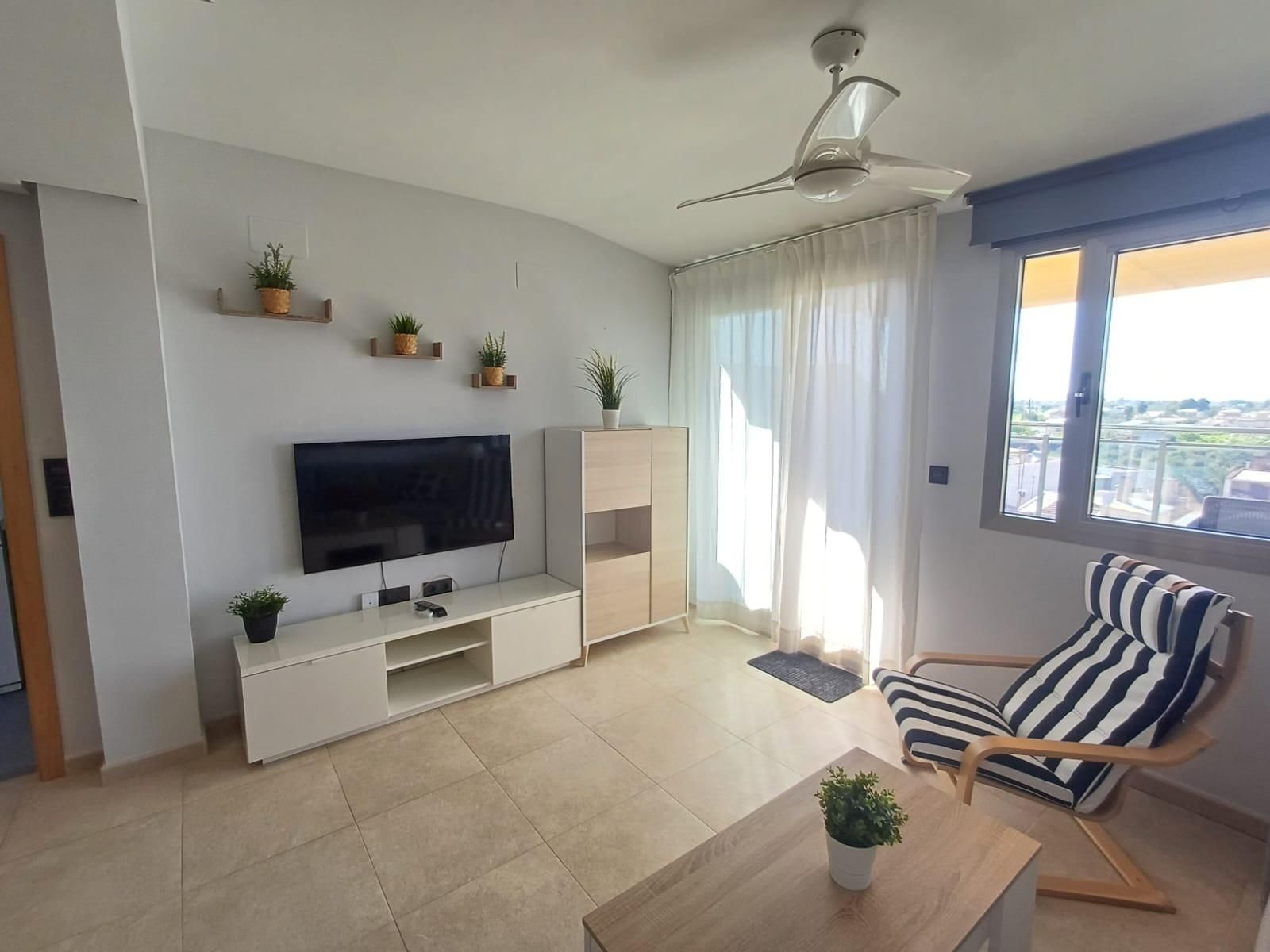 Sala d'estar de Àtic de lloguer en  Murcia Capital amb Aire condicionat