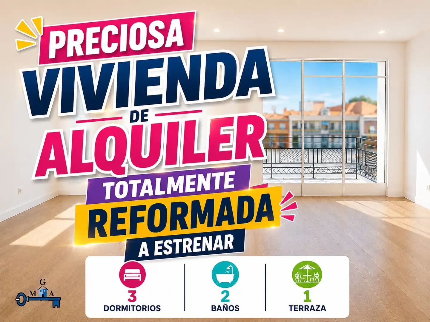 Flat for rent in Fuenlabrada  with Air Conditioner, Heating and Parquet flooring