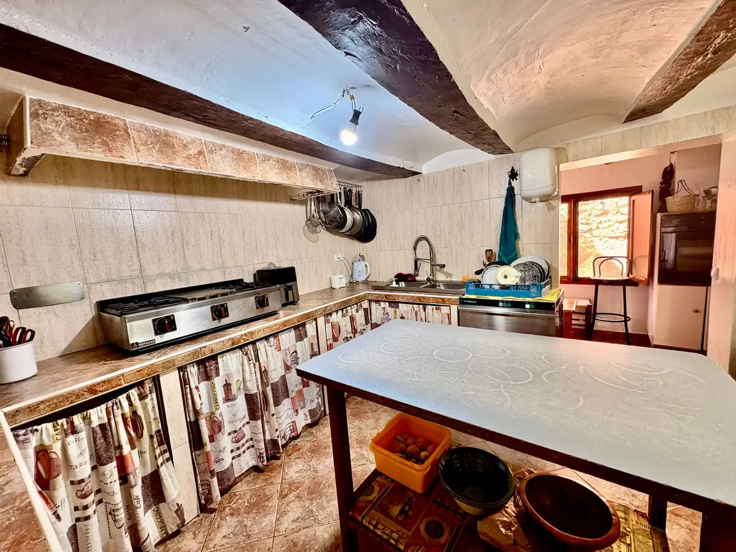 Cocina de Finca rústica en venta en Ibi con Aire acondicionado y Terraza