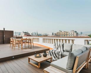 Terrace of Flat to rent in  Barcelona Capital  with Air Conditioner, Heating and Private garden