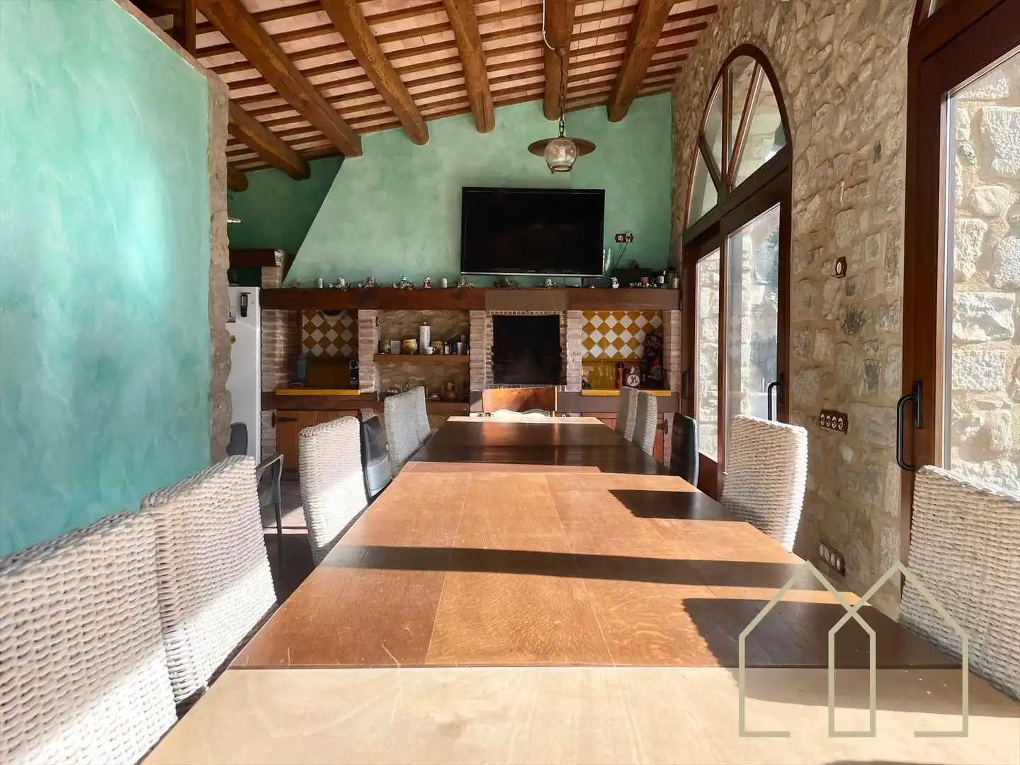 Comedor de Casa o chalet en venta en Sant Joan de Mollet con Aire acondicionado, Calefacción y Jardín privado