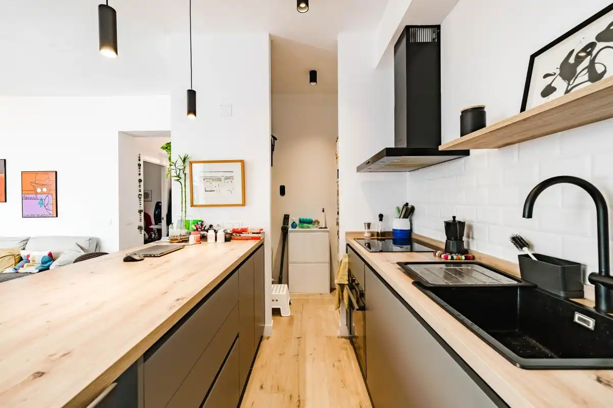 Cocina de Casa adosada en venta en Málaga con Aire acondicionado, Calefacción y Jardín privado