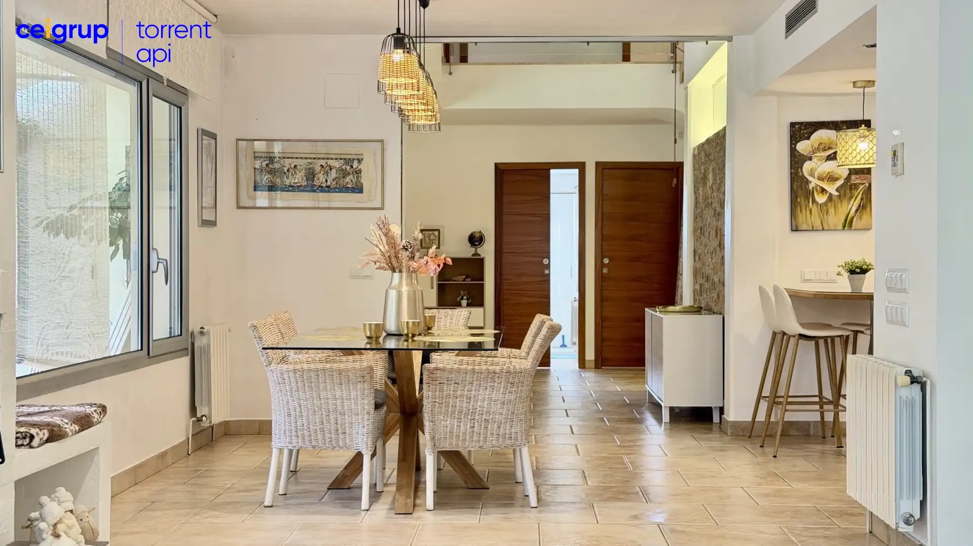 Dining room of Houses for sale in L'Escala  with Air Conditioner, Heating and Terrace