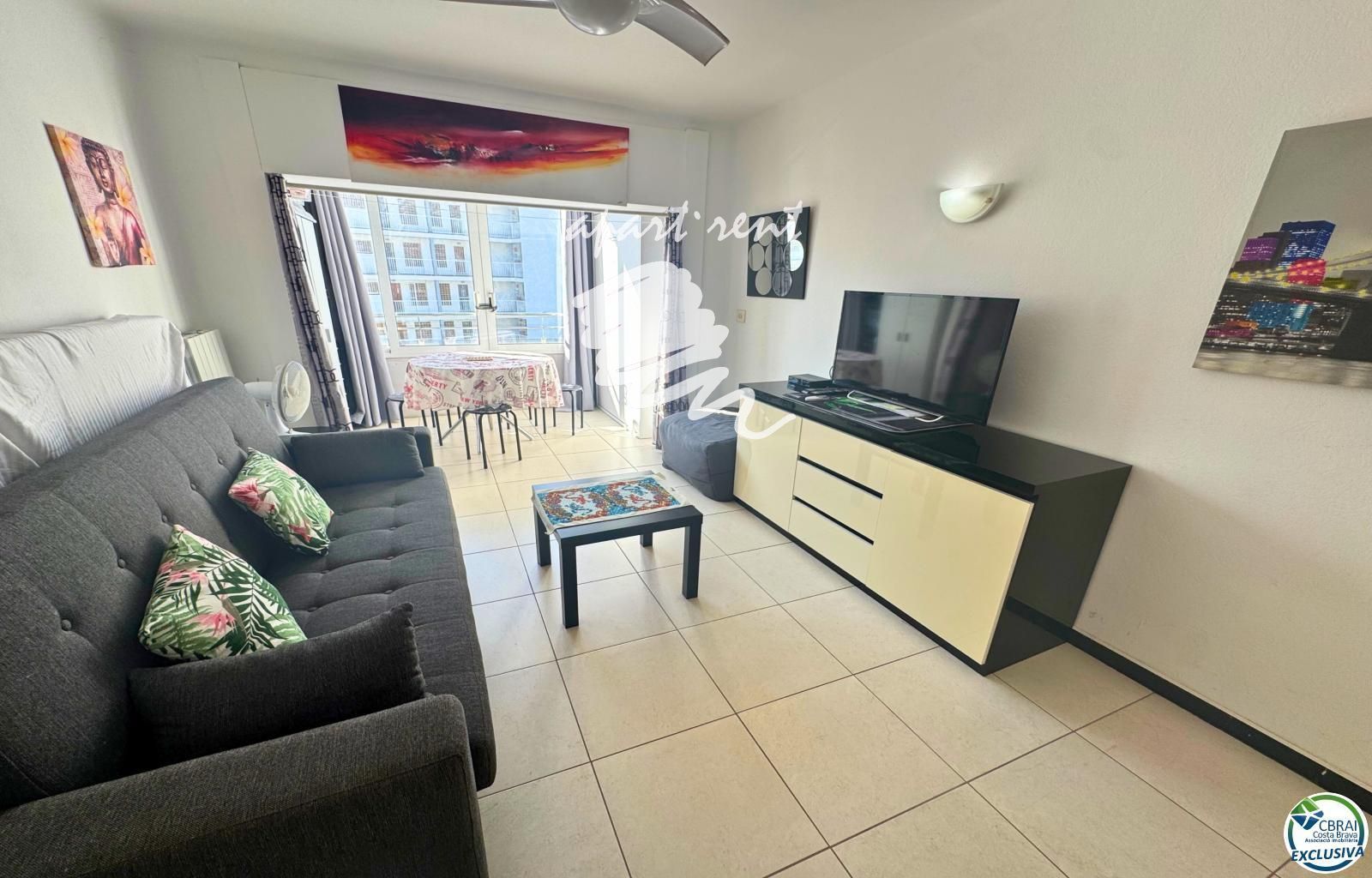 Exterior view of Flat for sale in Roses  with Terrace, Furnished and Balcony