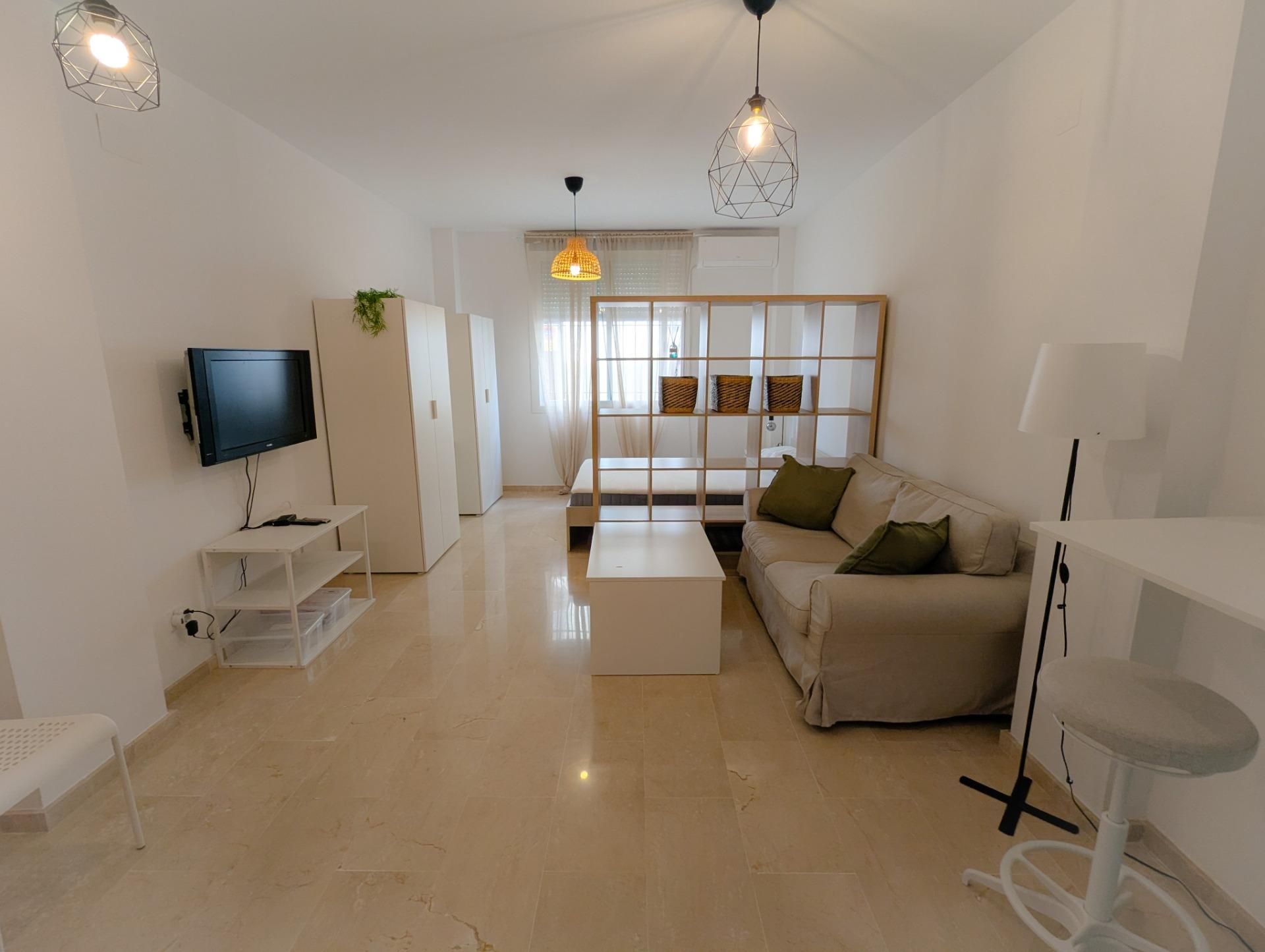 Living room of Study to rent in Sanlúcar la Mayor  with Air Conditioner