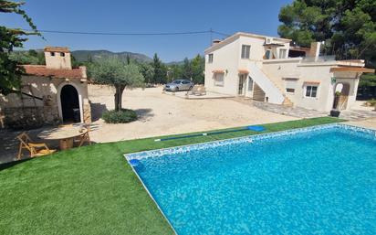 Swimming pool of House or chalet for sale in Onil  with Air Conditioner, Terrace and Swimming Pool